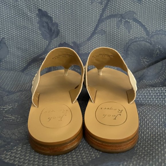 Jack Rogers Blair sandals beige & white women’s size 6 ½ rare - Picture 7 of 8